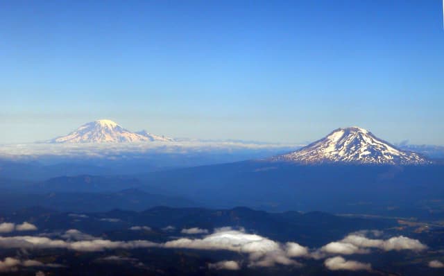 Oregon Mountains, a aerial photograph by Bob McNeil